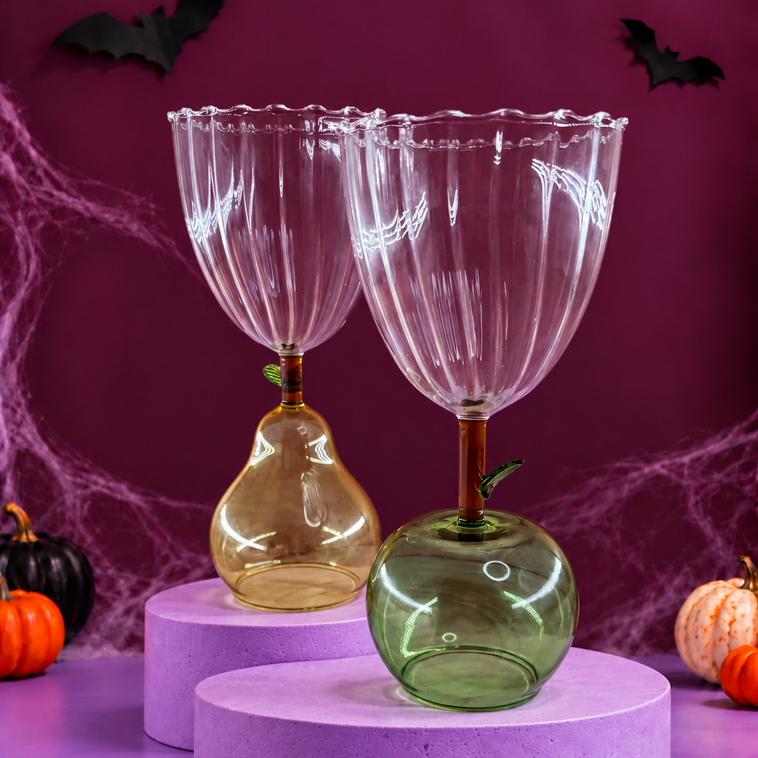 Fruity Goblet Glasses | Apple & Pear