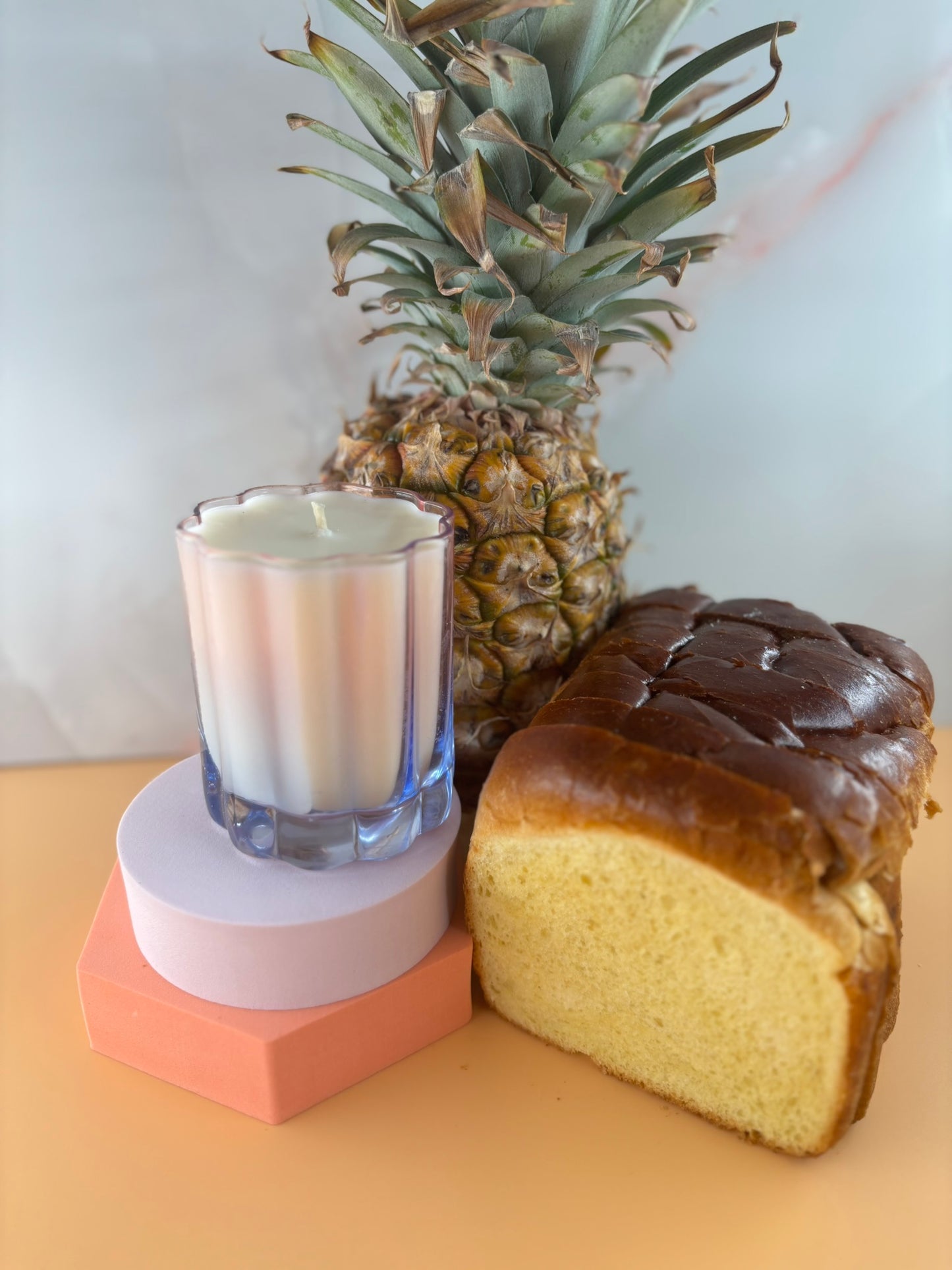 Wavy Glass Candle Small