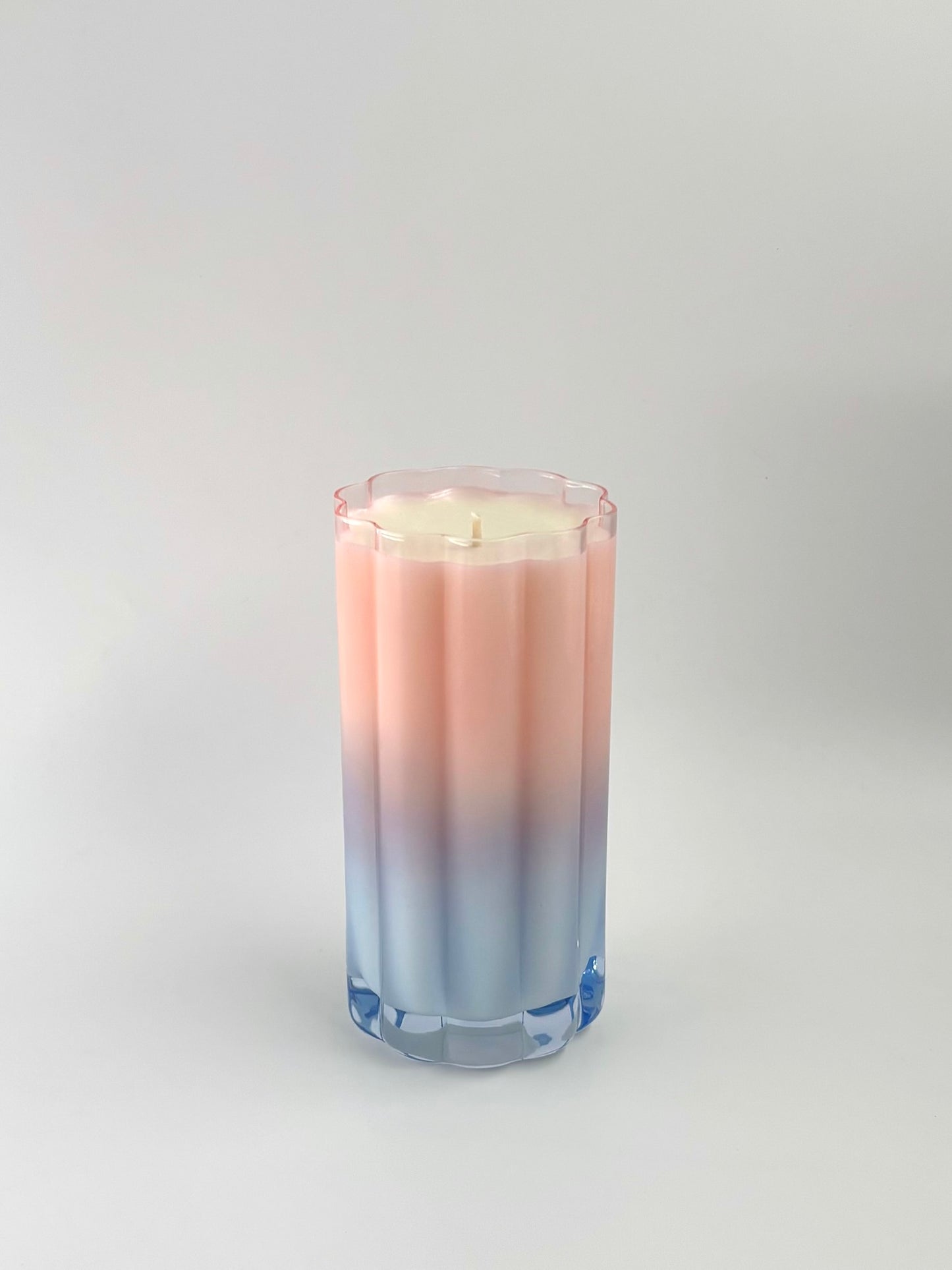 Wavy Glass Candle Large