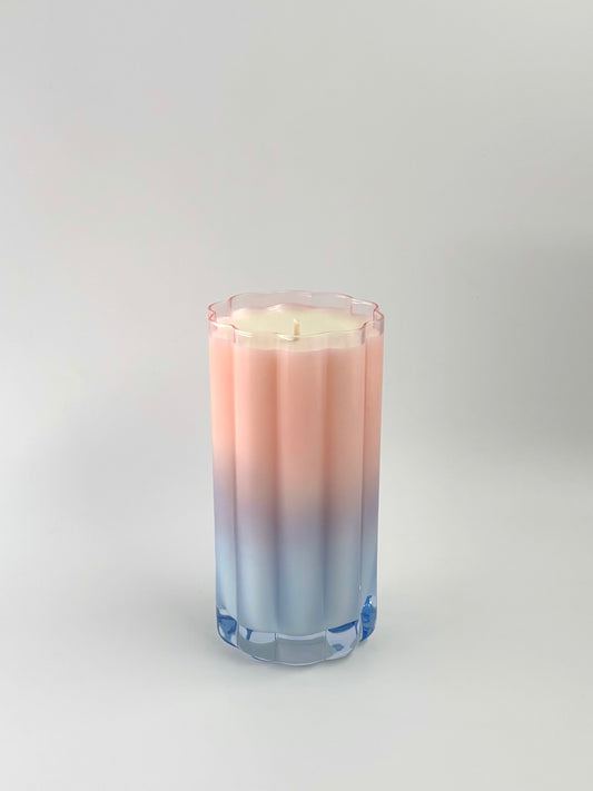 Wavy Glass Candle Large