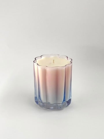 Wavy Glass Candle Small