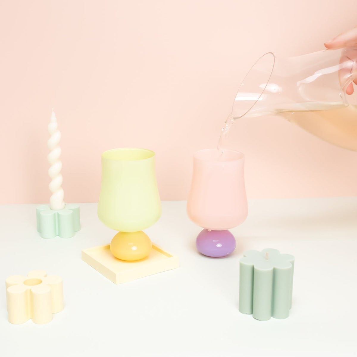 Pastel Goblet Glasses