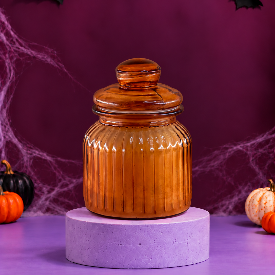 Halloween Amber Glass Candle | Limited Edition
