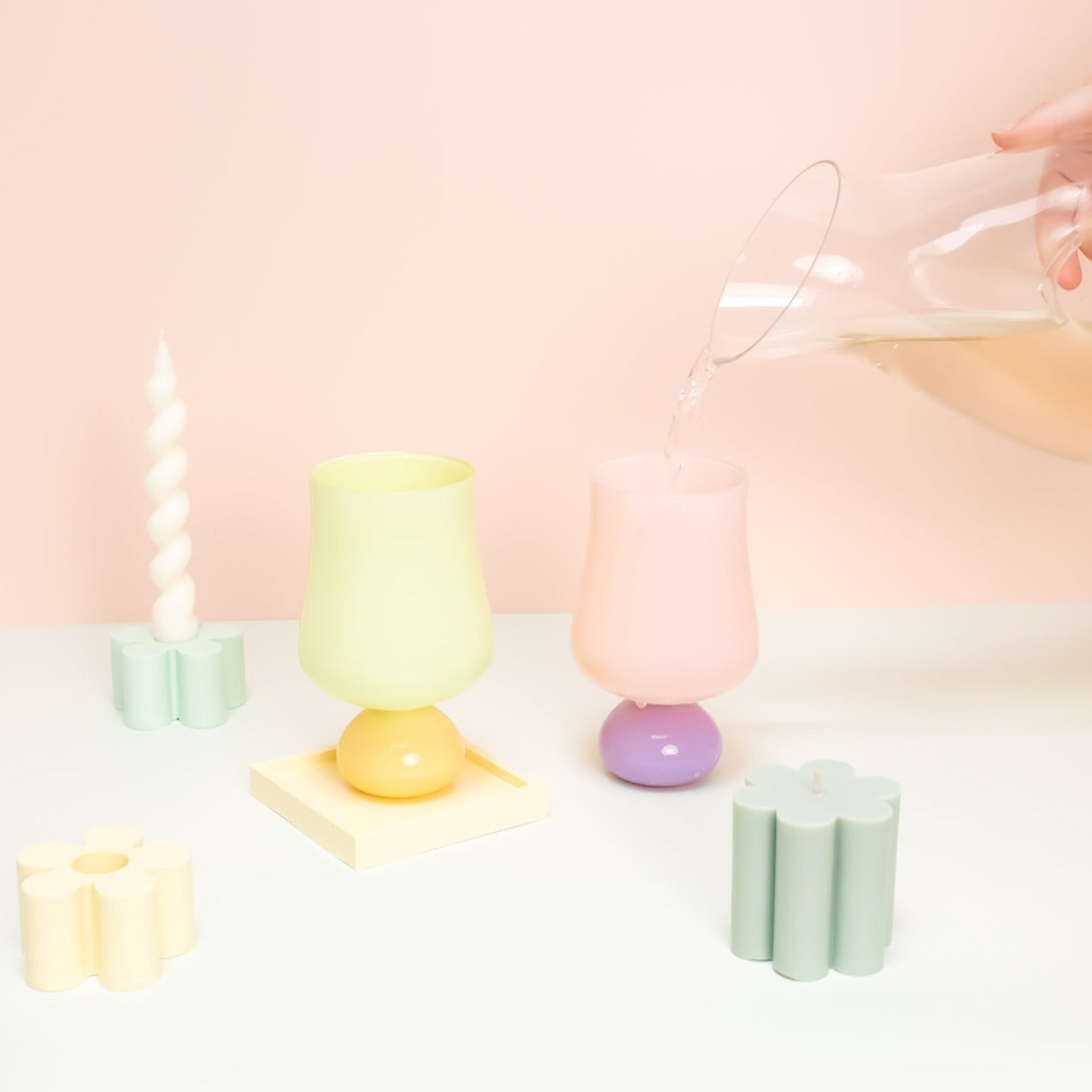 Pastel Goblet Glasses